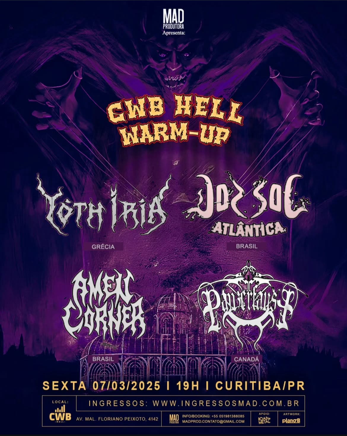 [CANCELADO] CWB Hell Warm UP reúne lendas do metal nacional e atrações internacionais