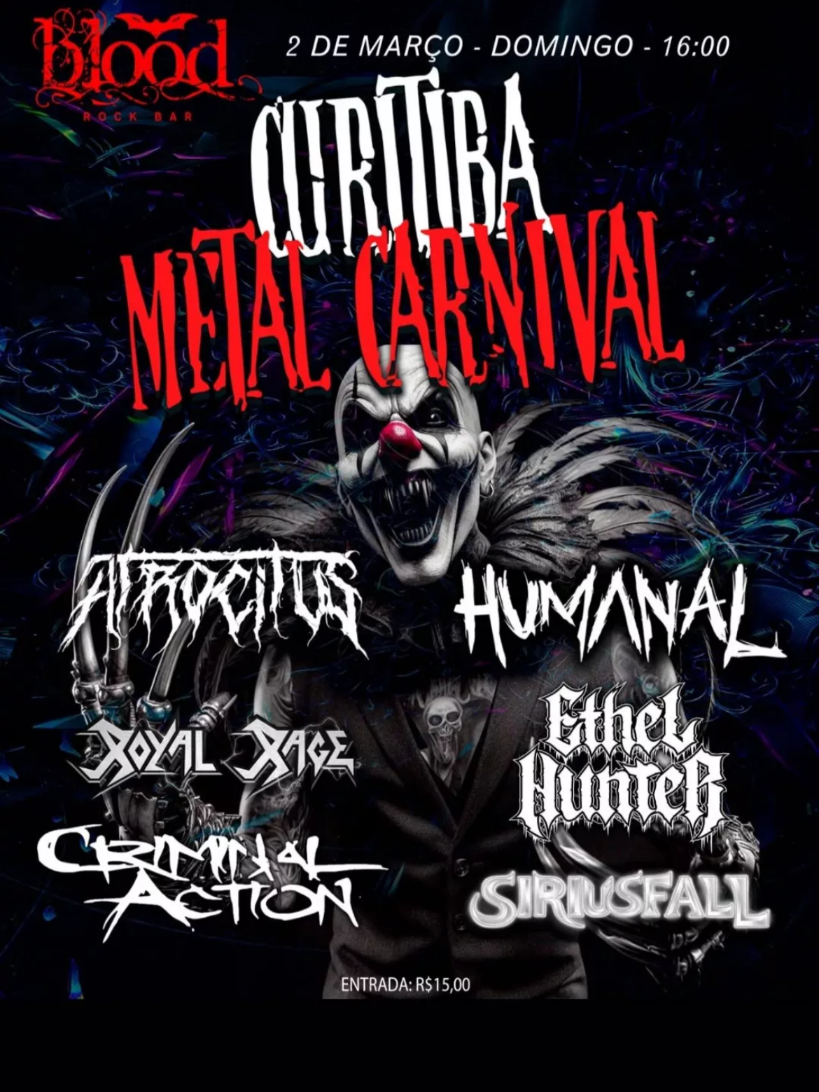 Raridade! Blood Rock Bar recebe bandas autorais no carnaval