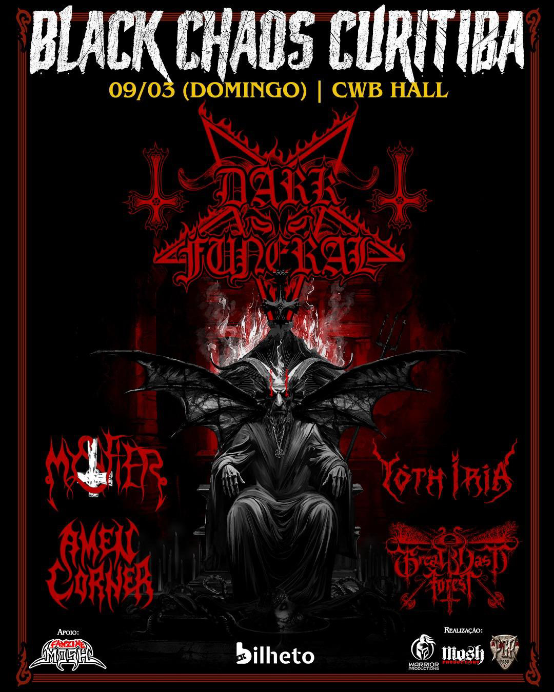 Nova produção garante show do Dark Funeral em Curitiba