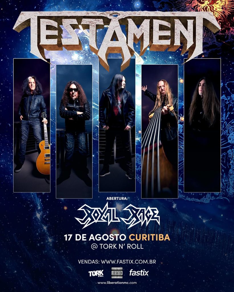 Testament e Royal Rage se apresentam no Tork n’ Roll em agosto