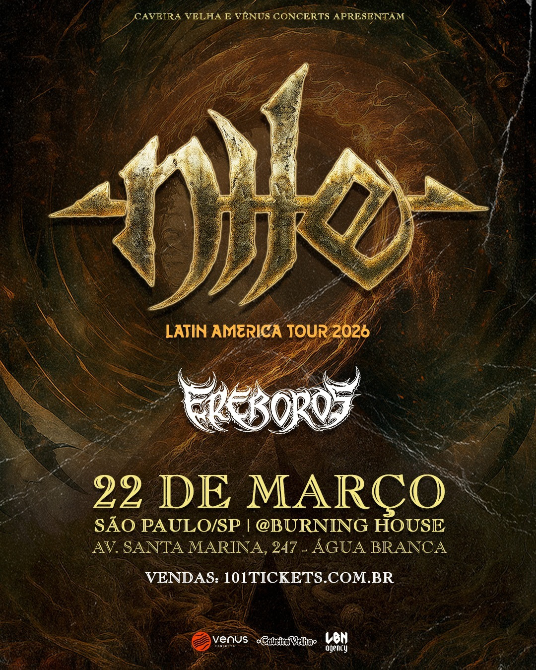 Próximos shows: Nile em São Paulo (22/03)