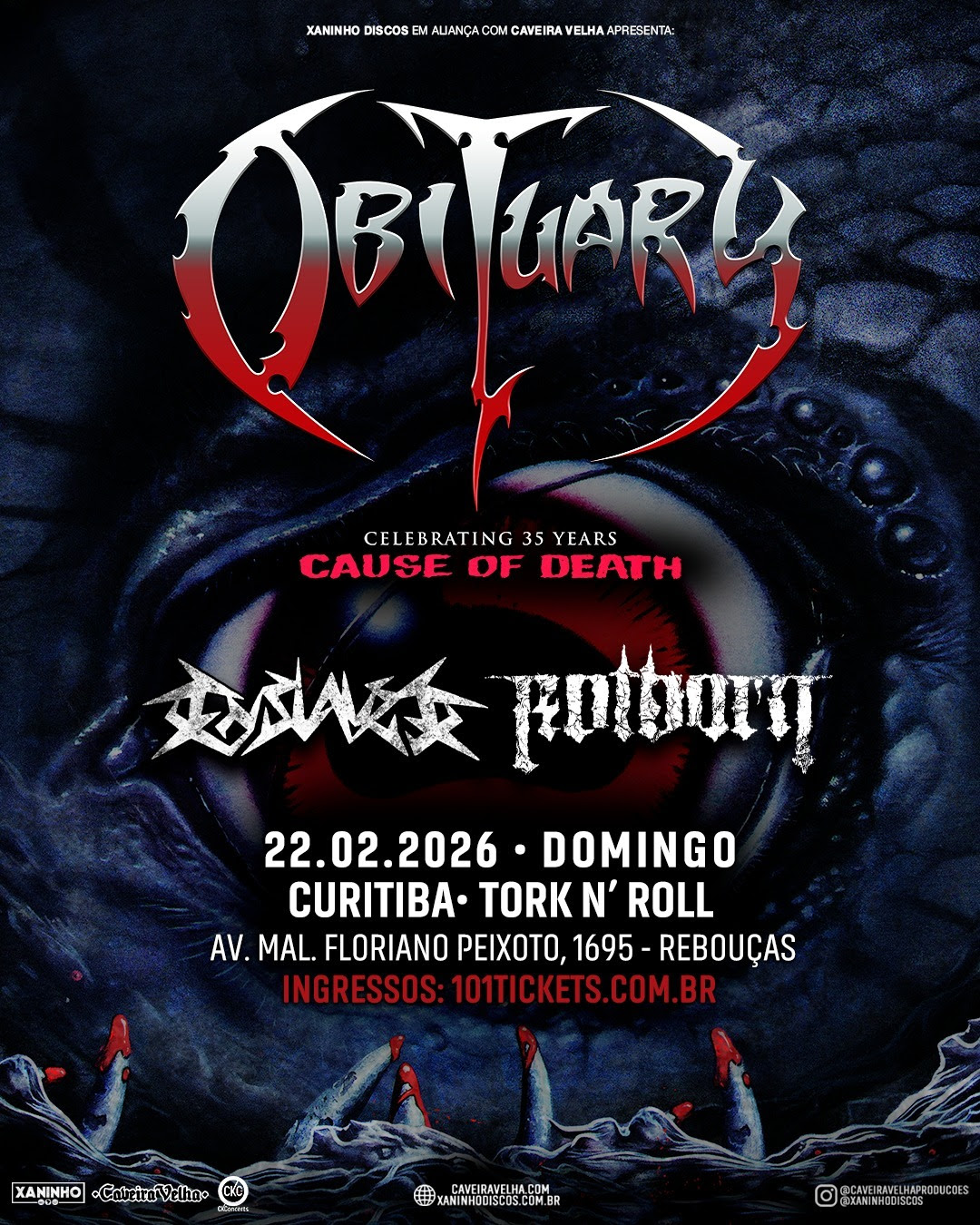 Obituary celebra 35 anos de Cause of Death