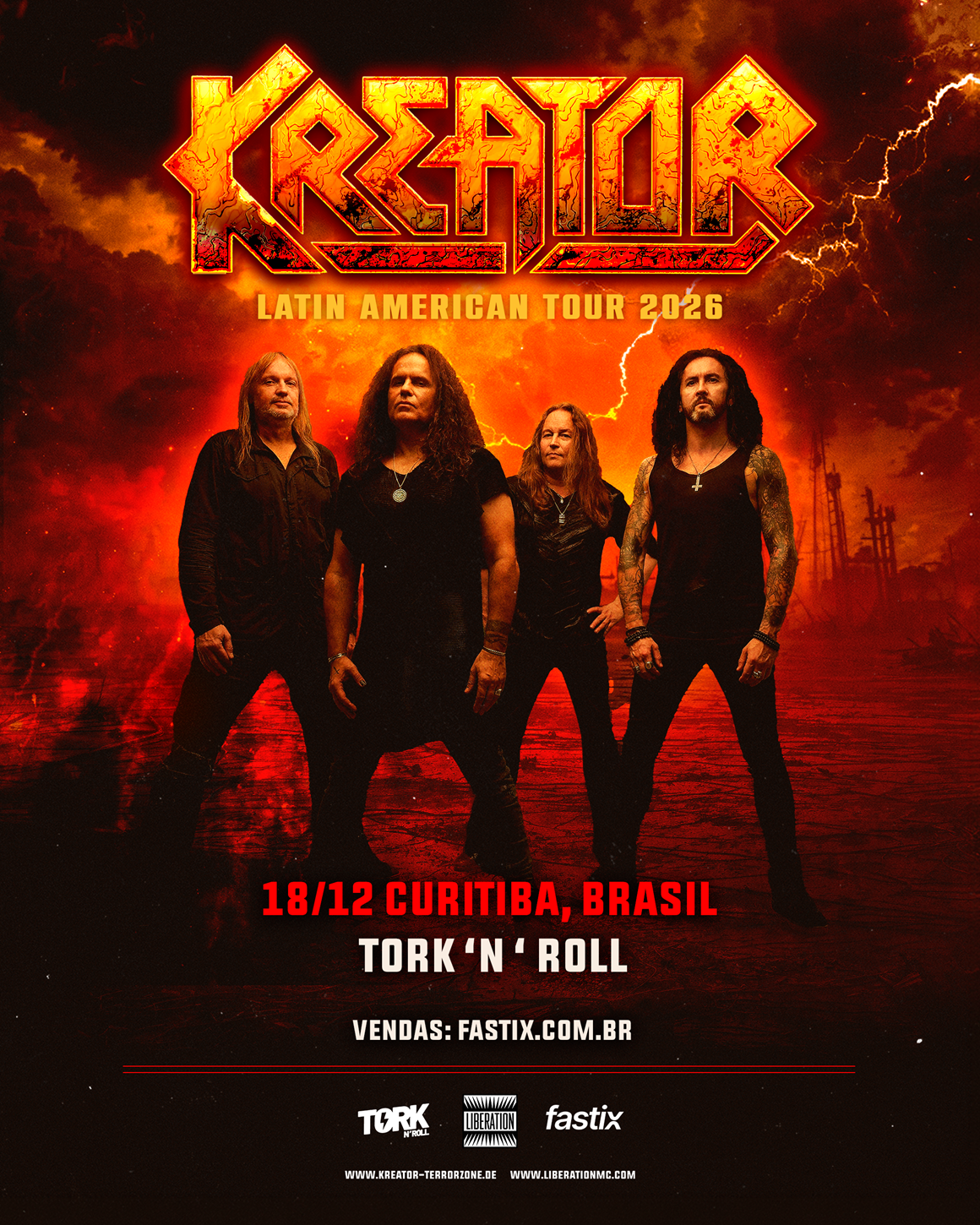 Kreator confirma show em Curitiba em dezembro